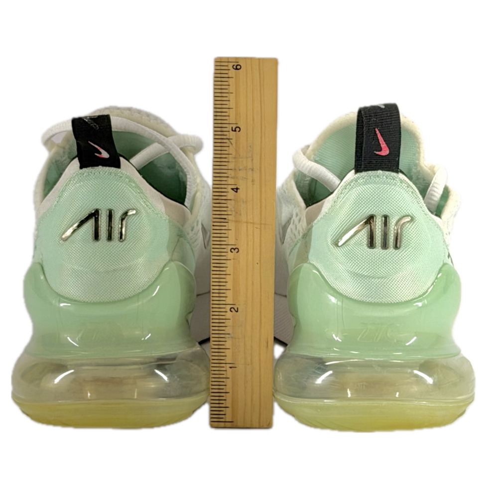 Nike Air Max 270 White Green Women Size 7 Low Top Lace Up Running Walking Gym - Picture 4 of 11